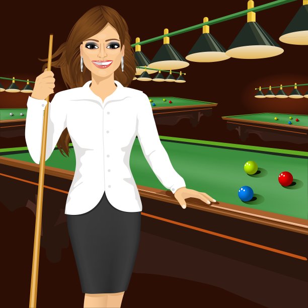 漂亮的女商人拿着球杆图片下载