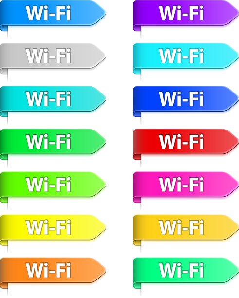 4G LTE Wifi 3G GPRS移动网络扁平图标图片下载