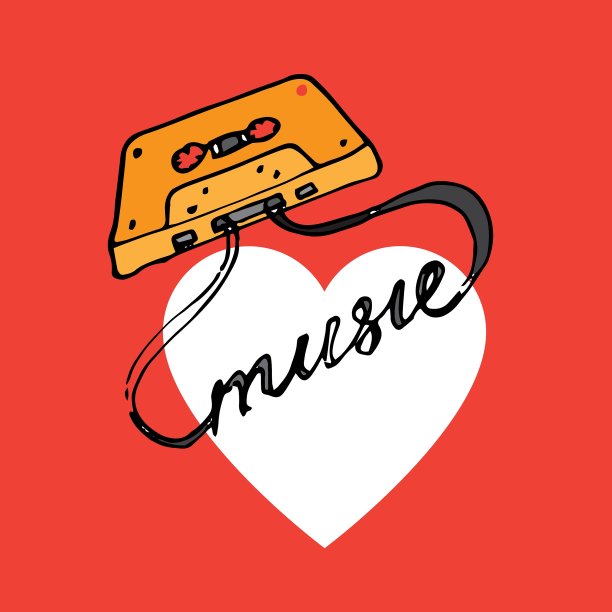 题词音乐是由磁带制成的图片下载