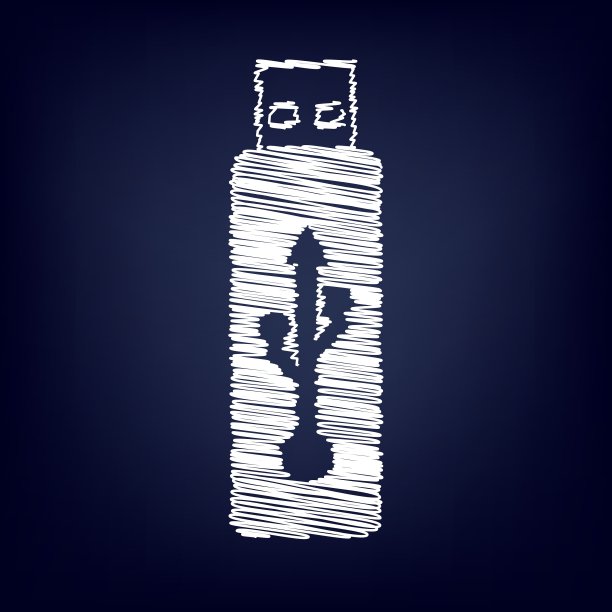 带有粉笔效果的图标图片下载