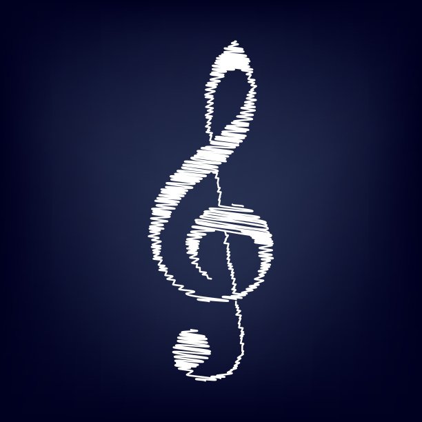 小提琴谱号图标图片下载