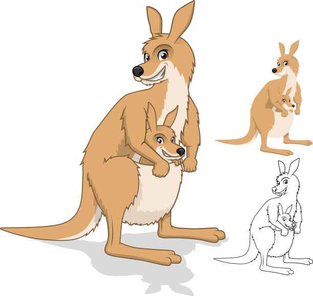 袋鼠卡通人物图片下载