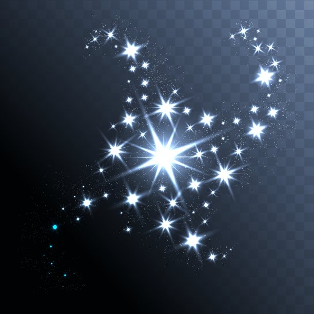 发光的星星，光和发光的星星图片下载