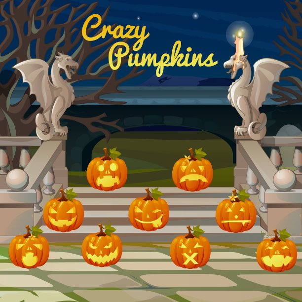 门廊上有龙和南瓜的石像图片下载