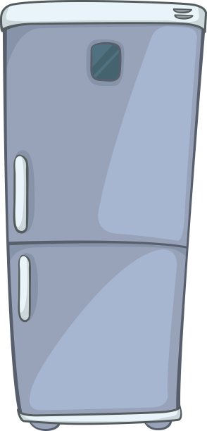 卡通家庭厨房冰箱图片下载