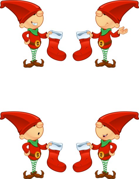 红精灵拿着长筒袜图片下载