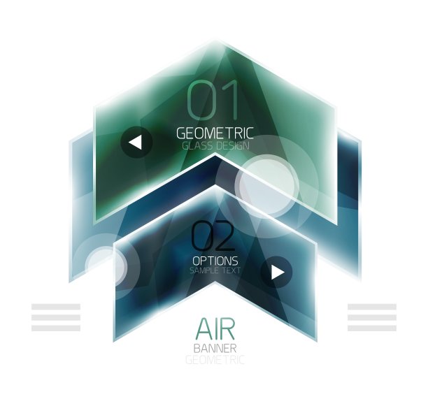 空气光光面设计的箭头或网页信息框图片下载