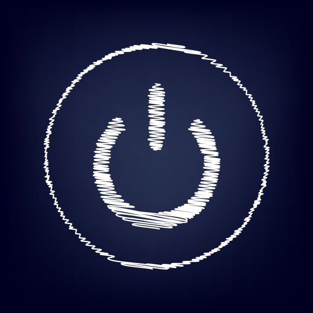 带有粉笔效果的图标图片下载