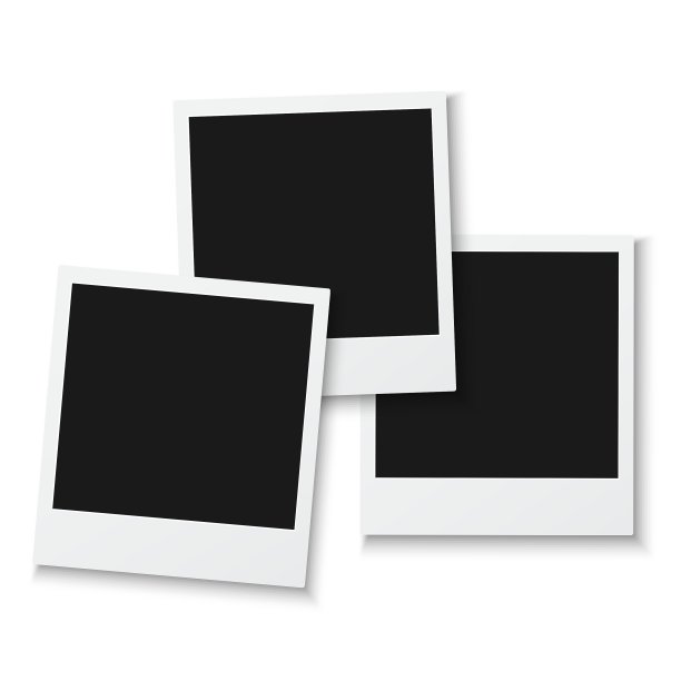 一套复古相框孤立在白色图片下载