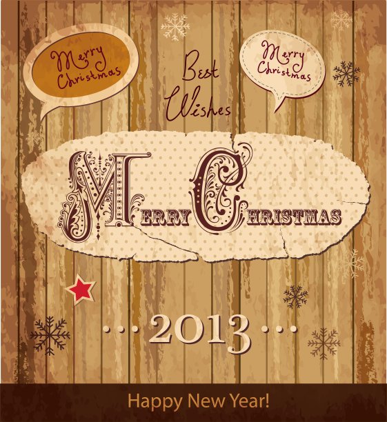 木制圣诞贺卡图片下载