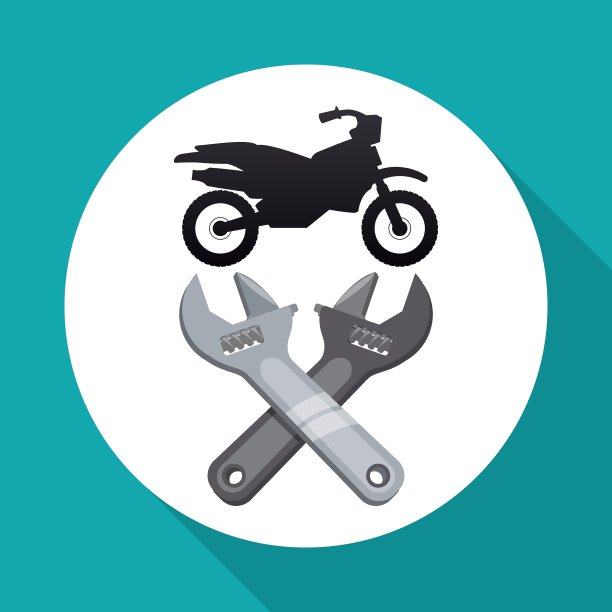 摩托车设计交通图标孤立图片下载