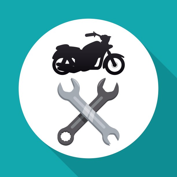 摩托车设计交通图标孤立图片下载