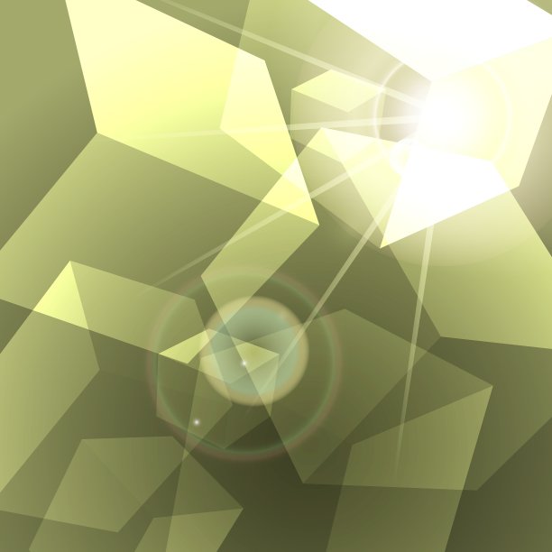 闪亮的绿色立方体抽象背景图片下载