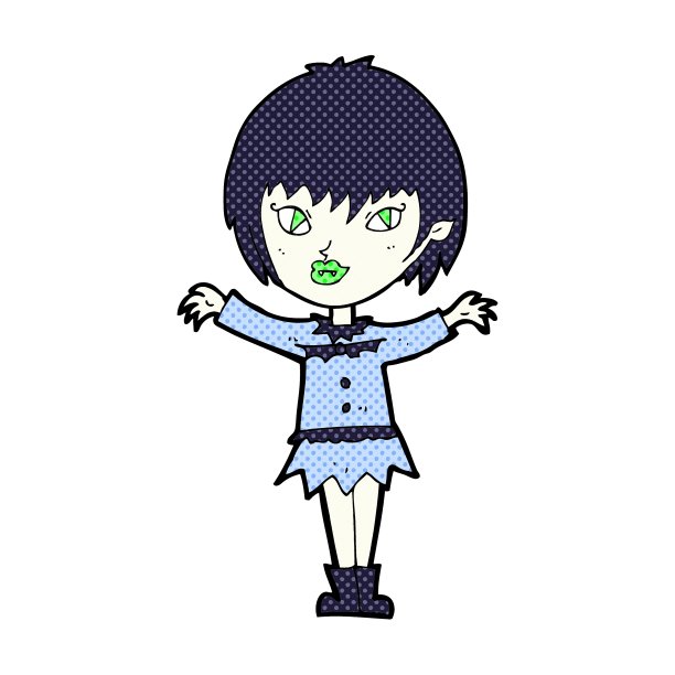 漫画中的吸血鬼女孩图片下载