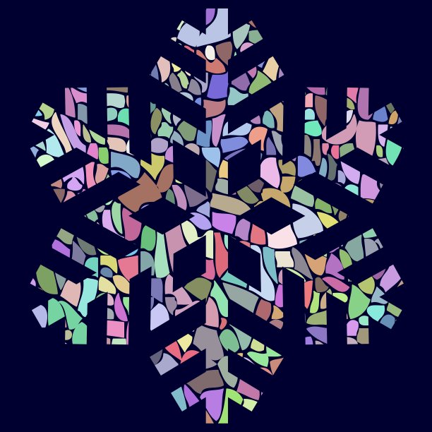 装饰抽象的雪花图片下载