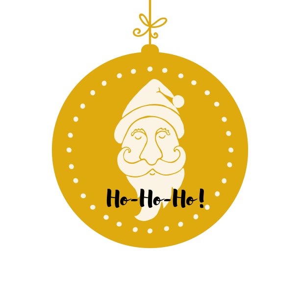 圣诞老人在金球里图片下载