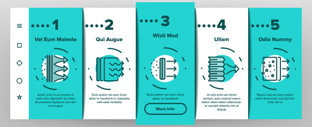 空气过滤器和气流上载图标设置矢量图片下载