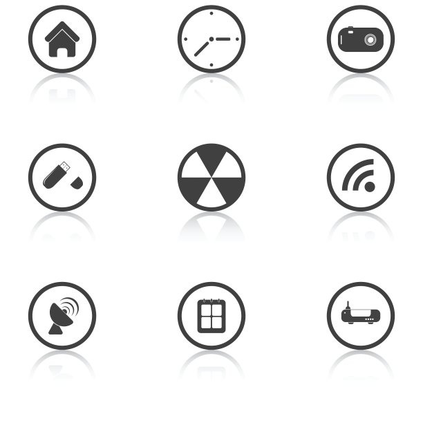 矢量设置灰色图标科技图片下载