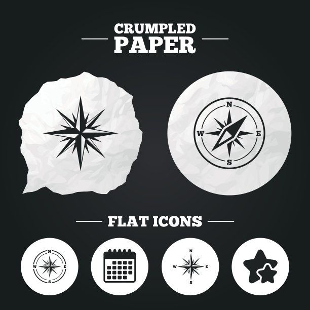 Windrose导航图标罗盘符号图片下载