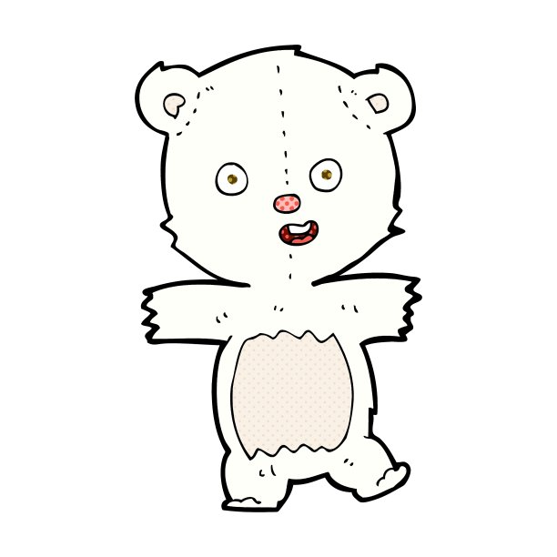 漫画卡通可爱的北极熊幼崽图片下载