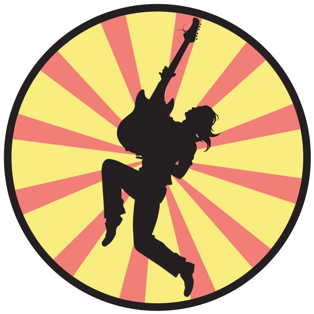 一个拿着吉他的男人的剪影图片下载