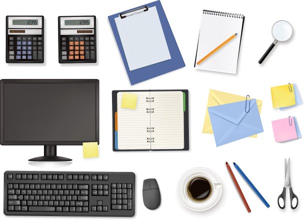 大型办公用品套装图片下载