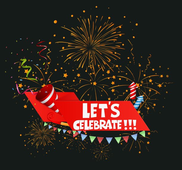 生日庆祝会背景用丝带图片下载