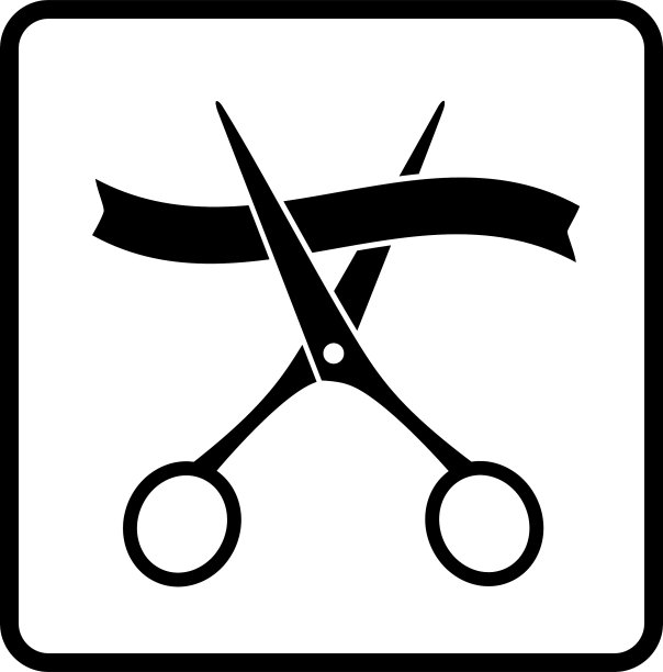 黑色剪刀和缎带图片下载