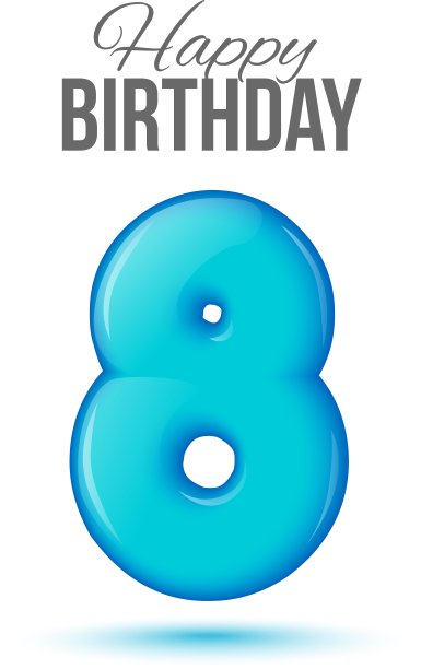 生日贺卡，数字8 8图片下载
