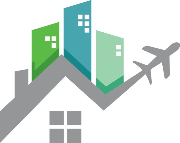 度假旅行飞机的标志图标图片下载