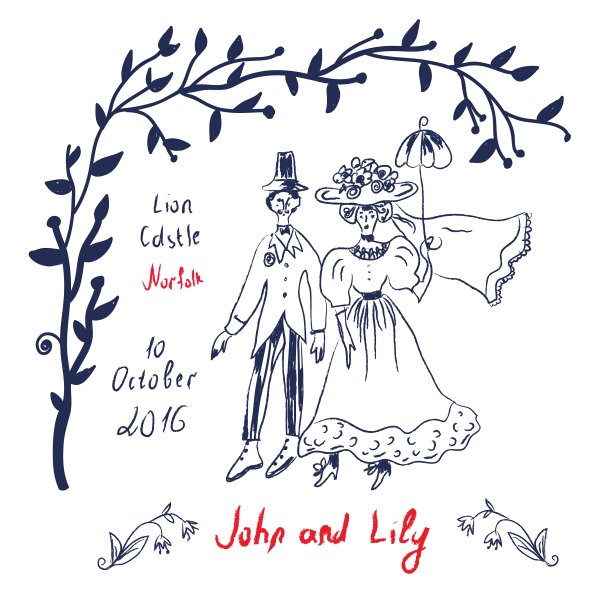 复古婚礼请柬粗略的风格图片下载