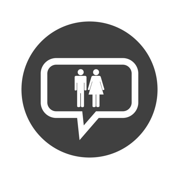 圆男人女人对话图标图片下载
