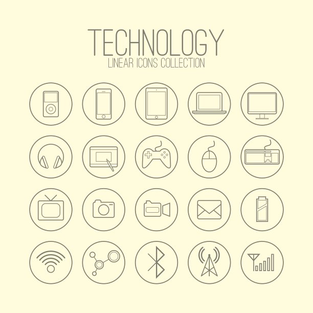 技术线性图标图片下载
