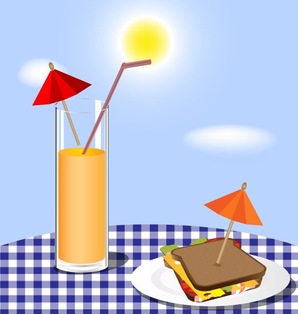 玻璃和三明治图片下载