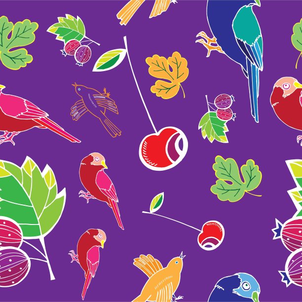 鸟果图案图片下载