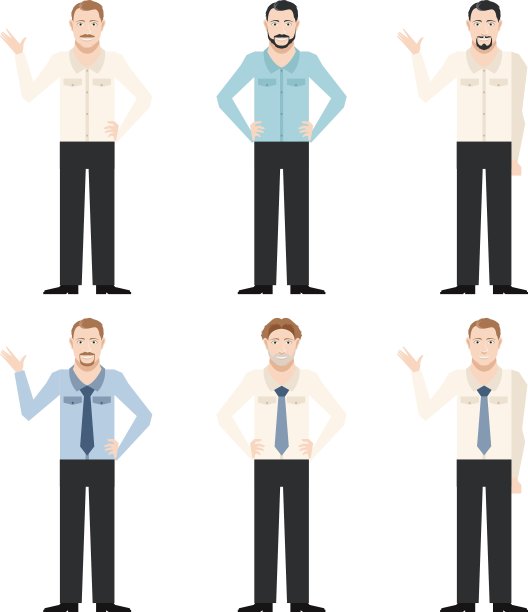 一组办公室职员图片下载