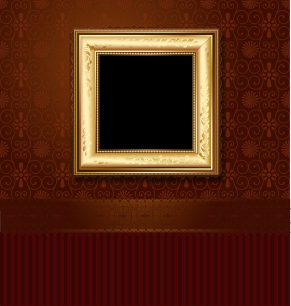 金色的镜框图片下载