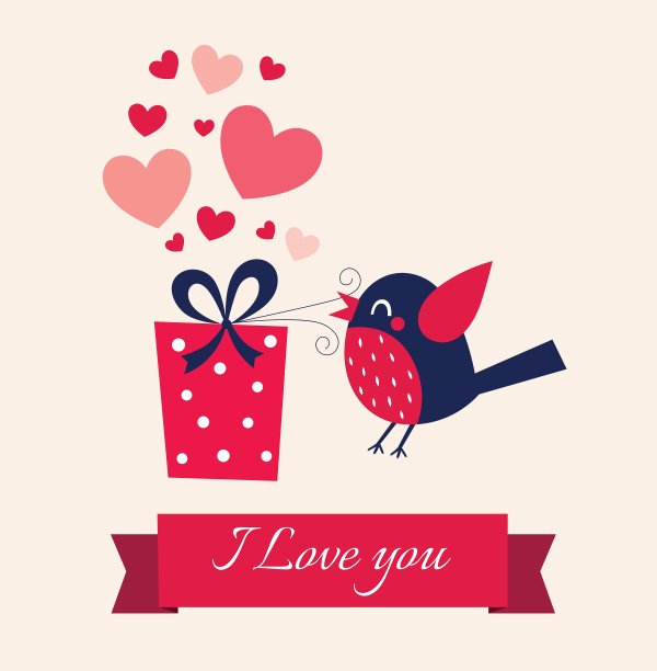 与鸟共度情人节图片下载