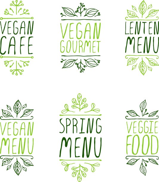 手绘排印元素餐厅图片下载