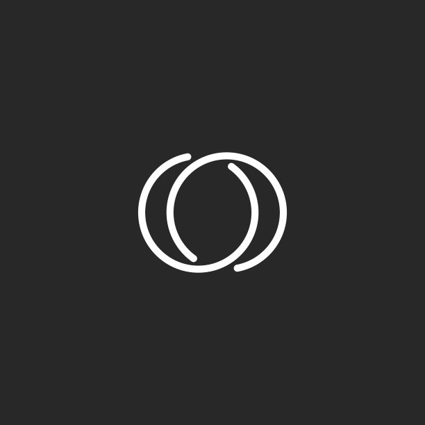 字母O标志现代字母组合符号黑色和图片下载