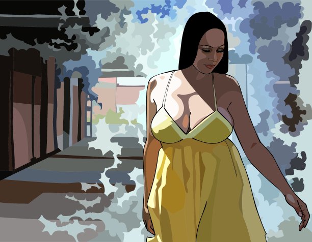 边缘有大乳房的女人图片下载