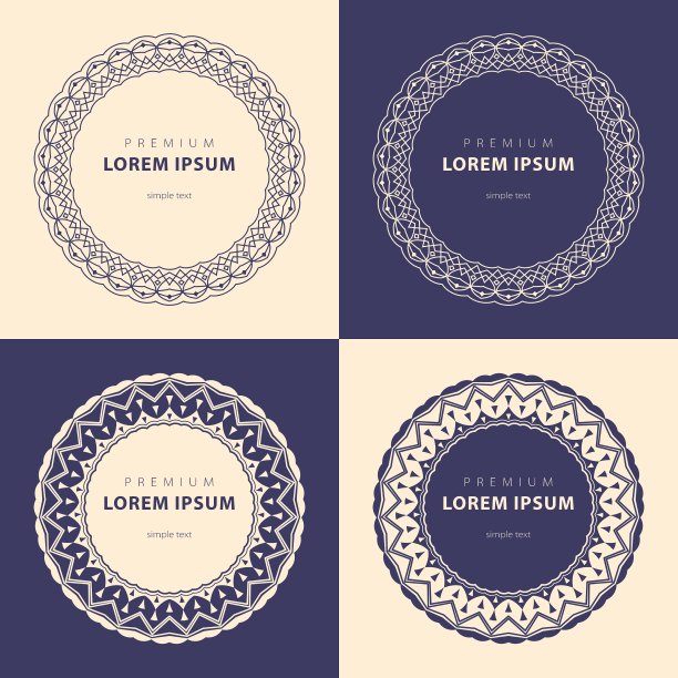 设置抽象框架标志模板线条样式图片下载