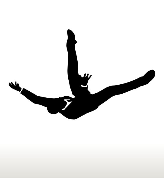 商人坠落剪影图片下载