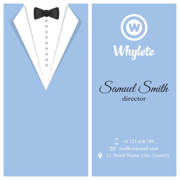 蓝色燕尾服图片下载