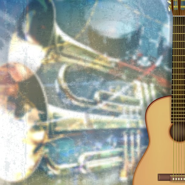 抽象的蓝色垃圾摇滚音乐背景图片下载