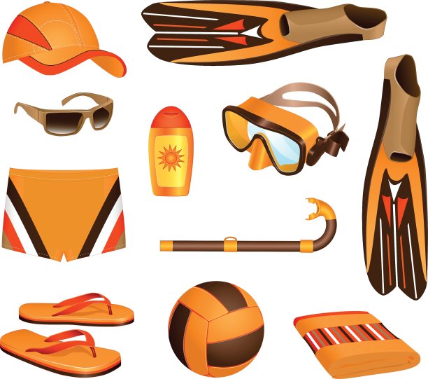 男士沙滩配饰图片下载