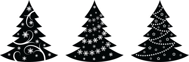 圣诞树插图在矢量图片下载