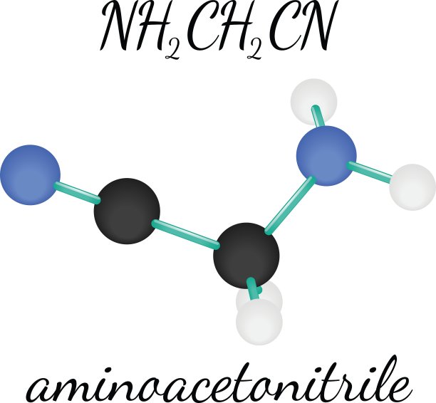 NH2CH2CN氨基乙腈分子图片下载