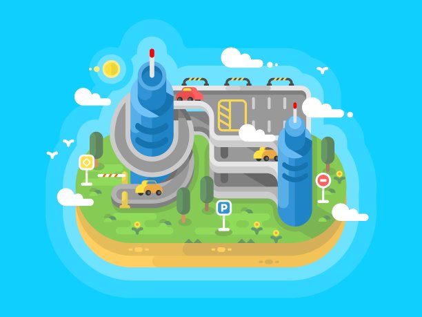 水平停车平图片下载