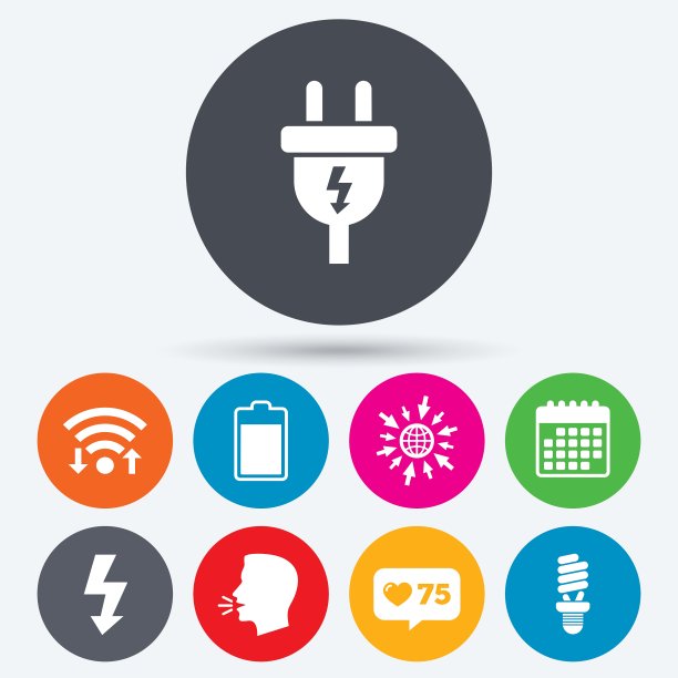 电插头、灯、电池图片下载